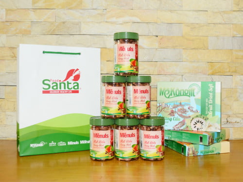 Hạt điều lụa rang muối Menuts - Hộp nhựa 200g